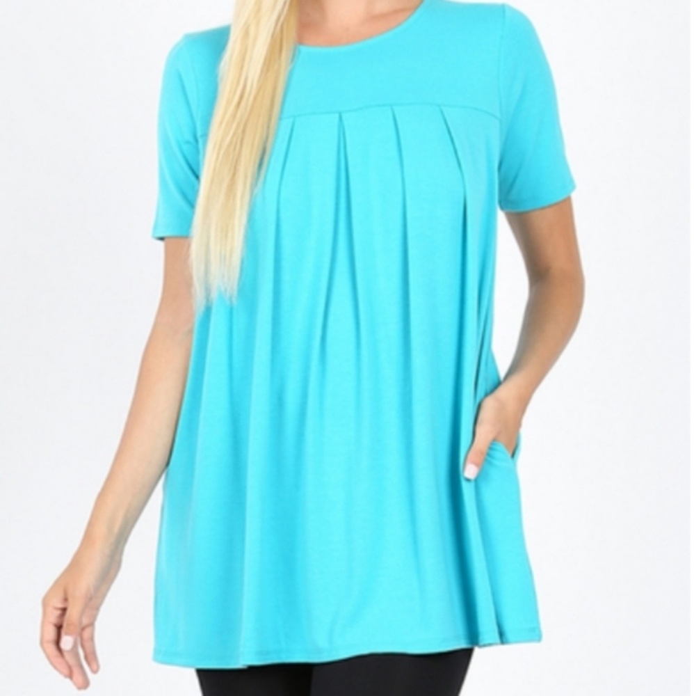 Pleated Tunic With Pockets